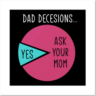 Dad Decision ASK Your Mom Gift Fathers Day Gift Posters and Art